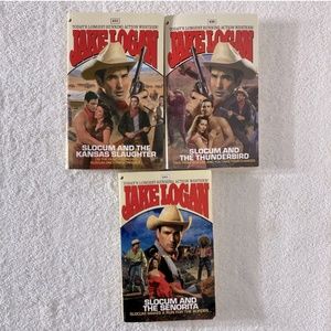 Vintage Jake Logan Action Western Romance Novels x3